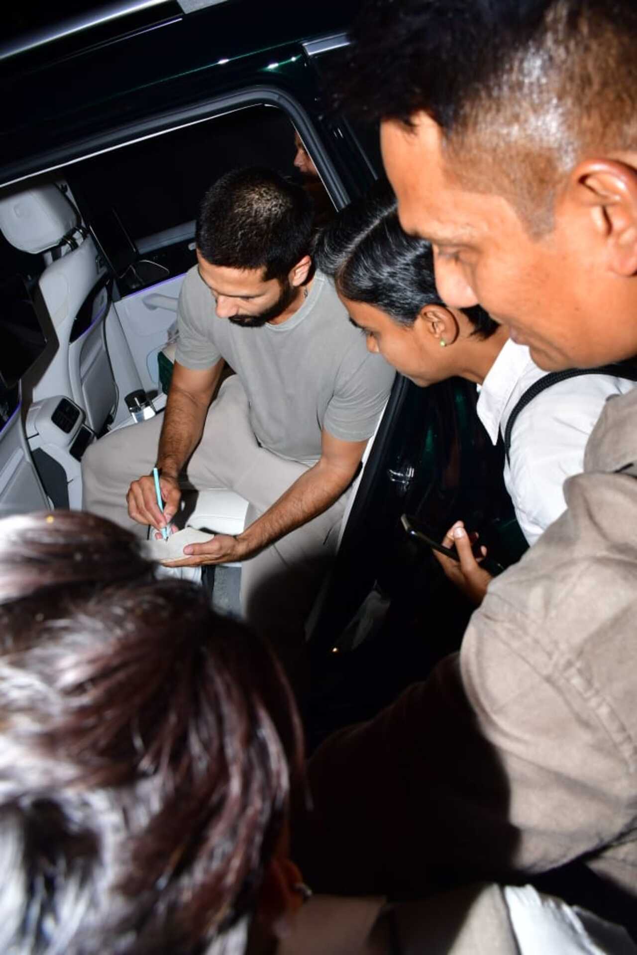 Shahid Kapoor was also spotted in the city with his family. He obliged for autographs and selfies with fans