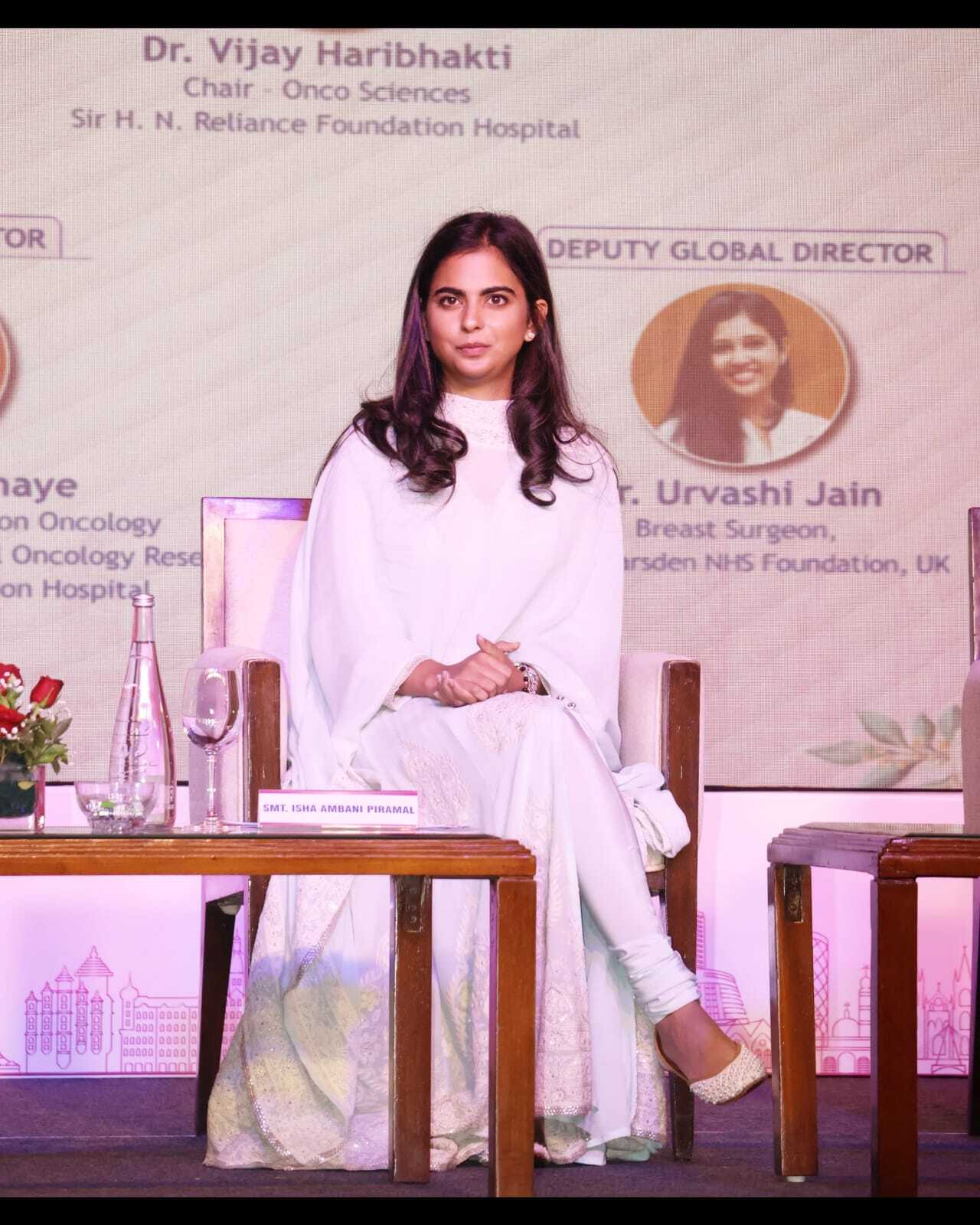 Isha Ambani was spotted at a book launch event in the city