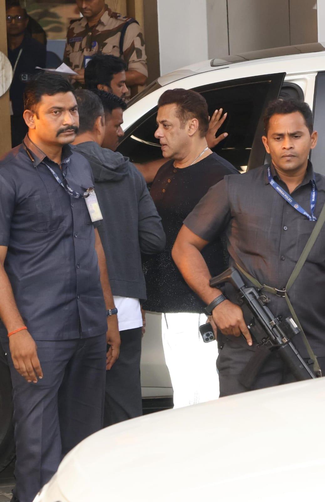 Salman Khan was spotted at the Kalina airport today