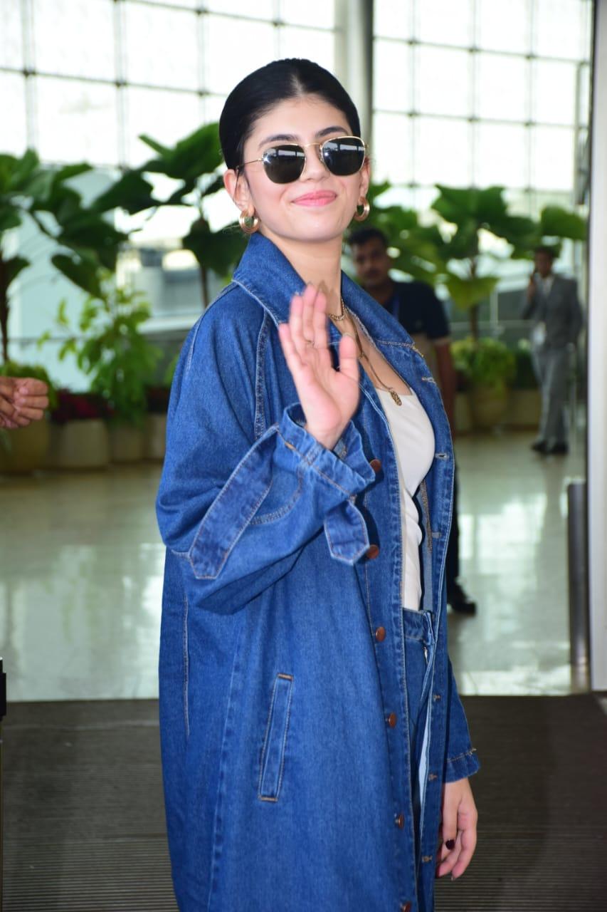 Sanjana Sanghi graced the Mumbai airport today in a simple yet stunning summer attire