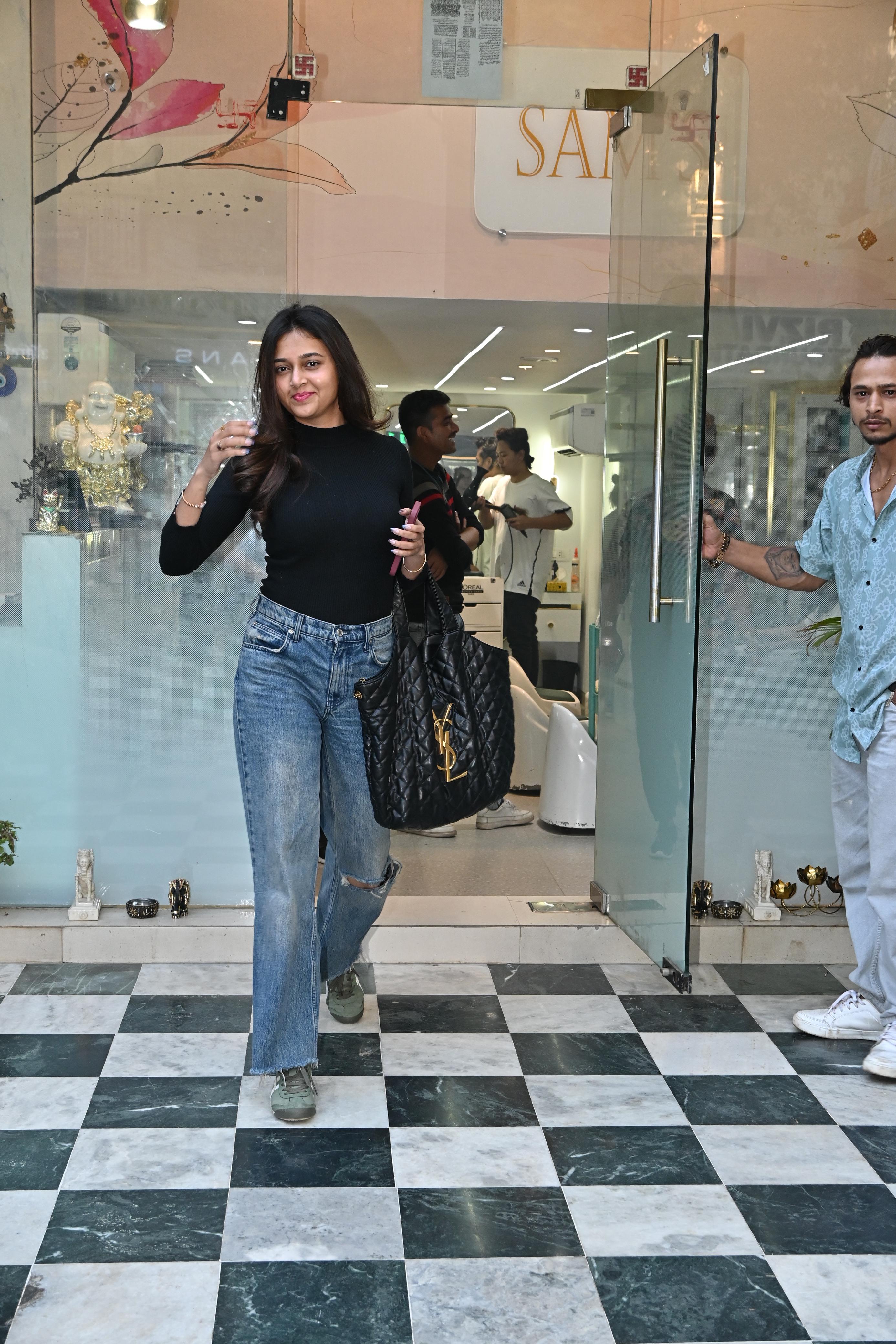 Tejasswi Prakash looked gorgeous as she stepped out of a hair salon today