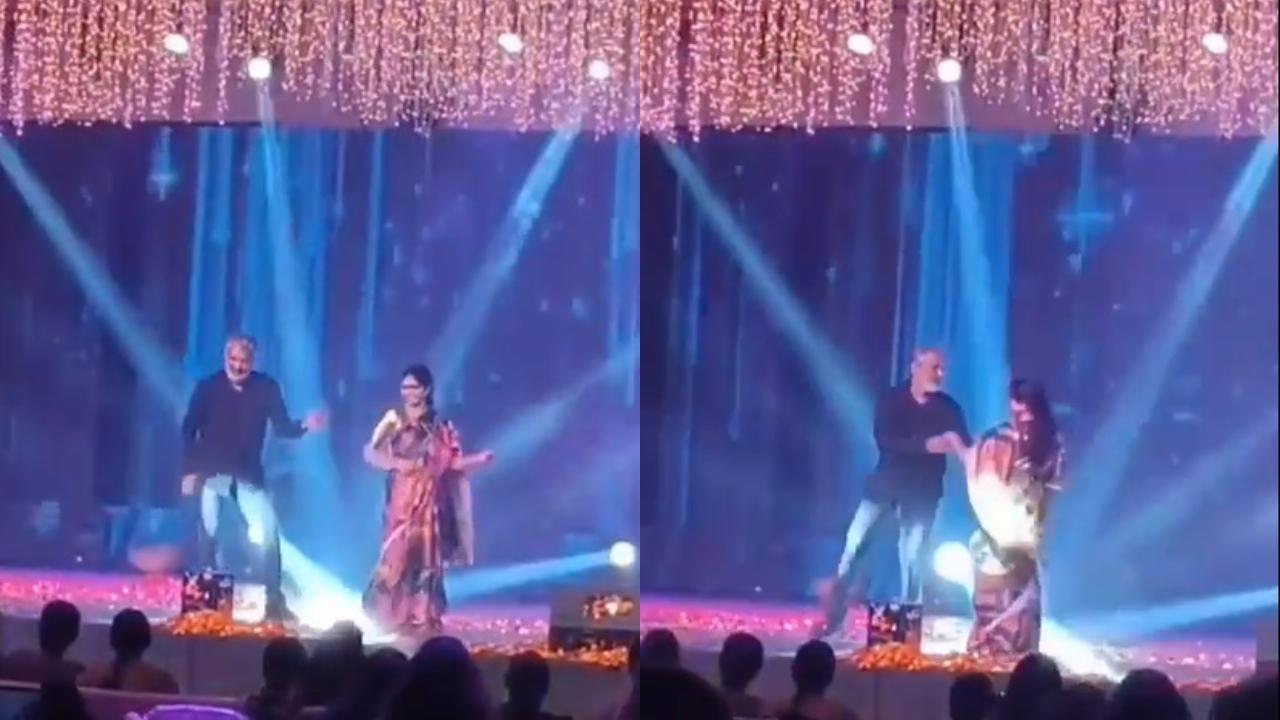 Watch: SS Rajamouli and wife Rama dance to AR Rahman's 'Andamaina Prema Rani' 