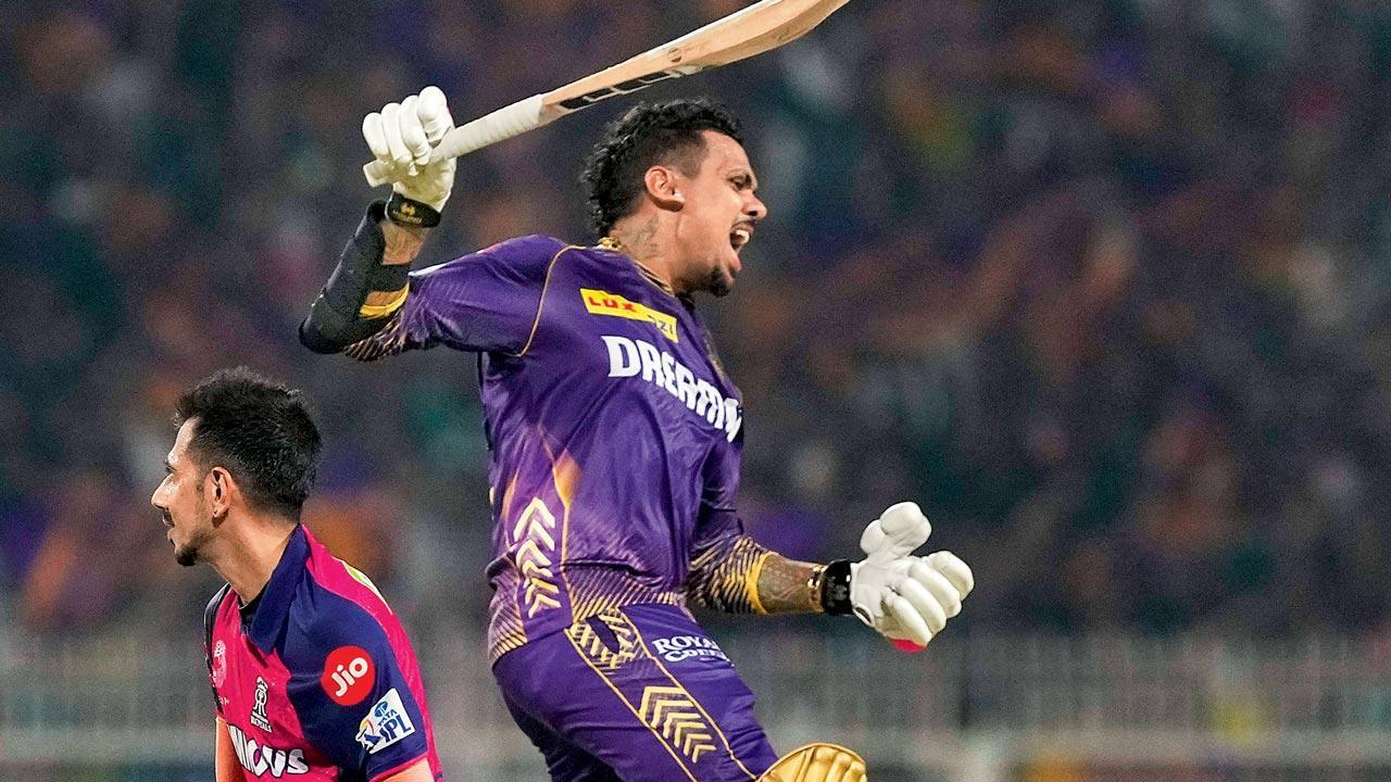 Narine’s century powers KKR to 223 for 6 against Royals