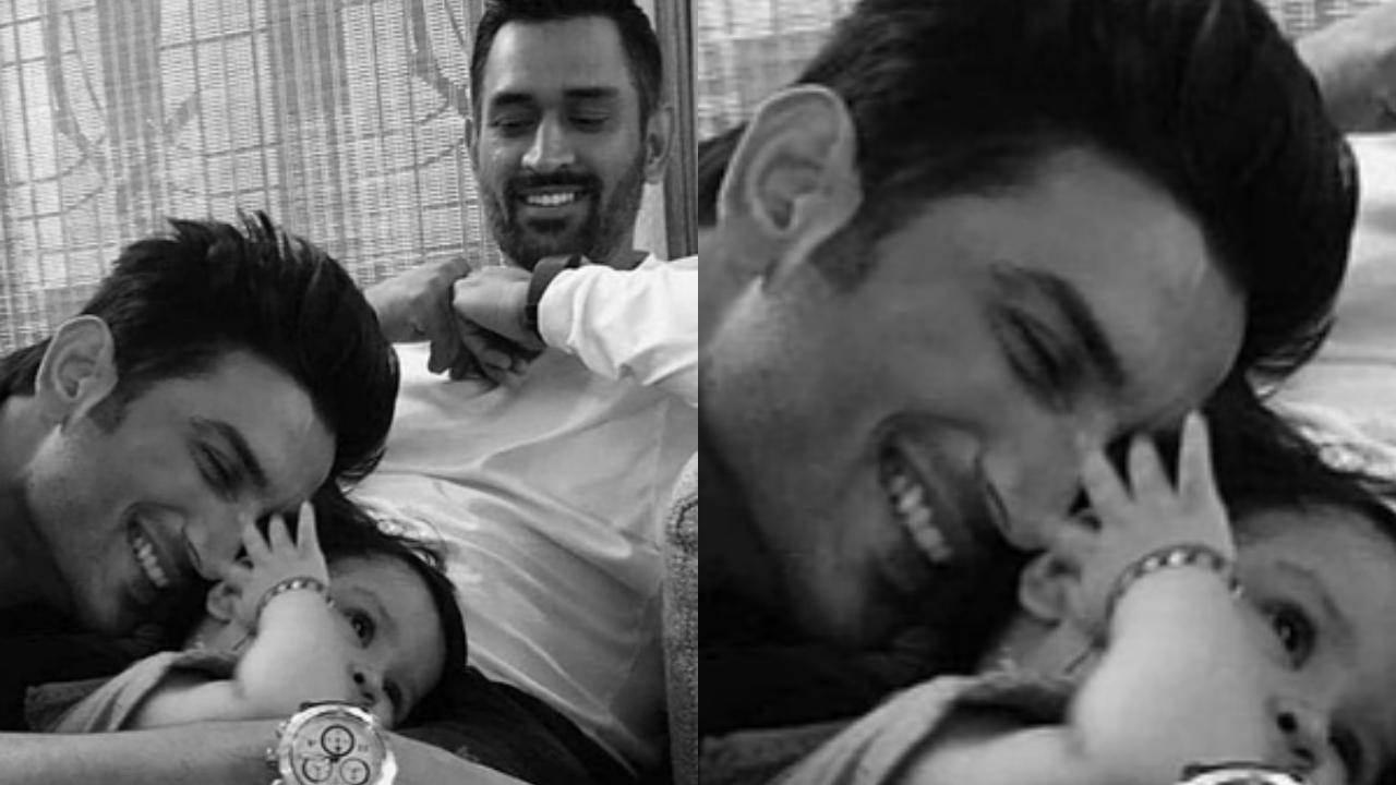 Sushant Singh Rajput's pic with Dhoni and baby daughter goes viral