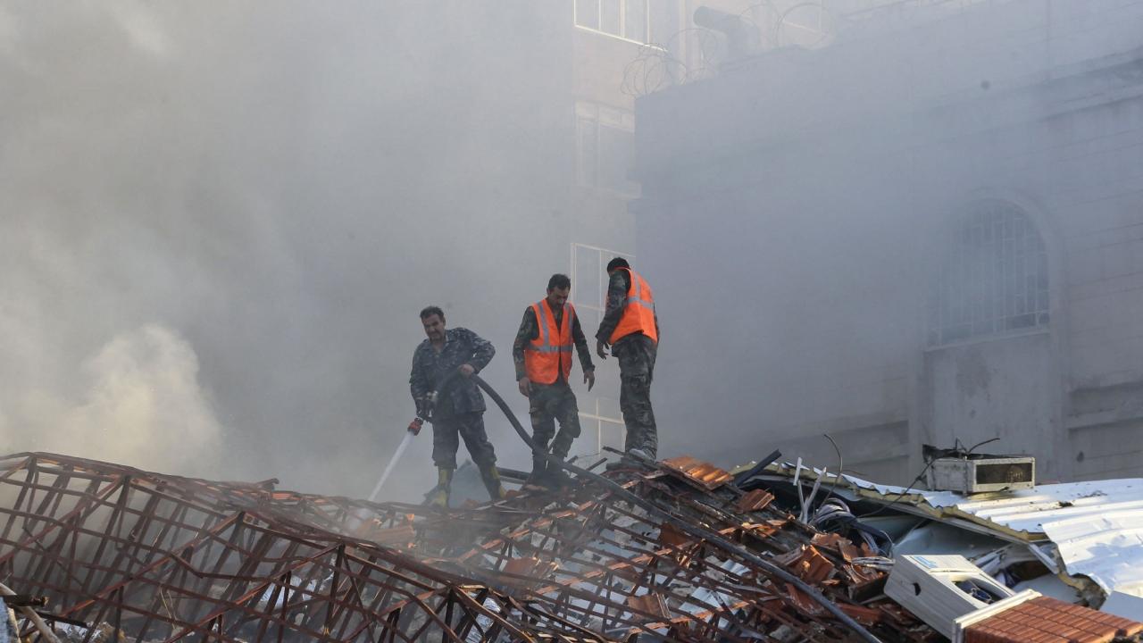 Iranian Ambassador Hossein Akbari condemned Israel and said as many as seven people were killed, but first responders were still searching for any other bodies under the rubble