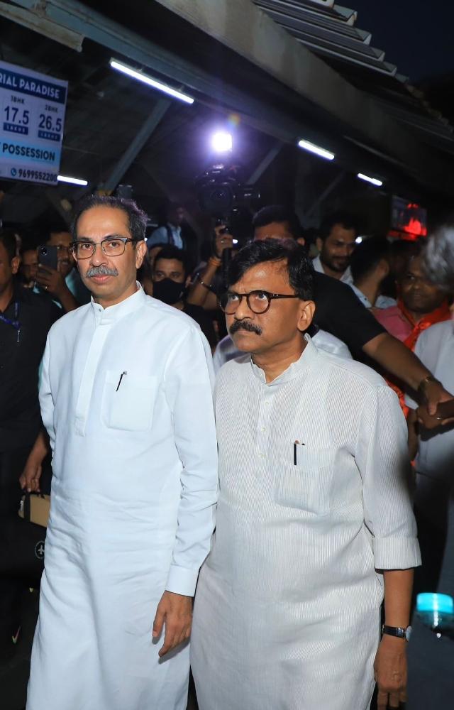 Shiv Sena (UBT) chief Uddhav Thackeray on Friday evening travelled in Mumbai local train from Boisar to Bandra