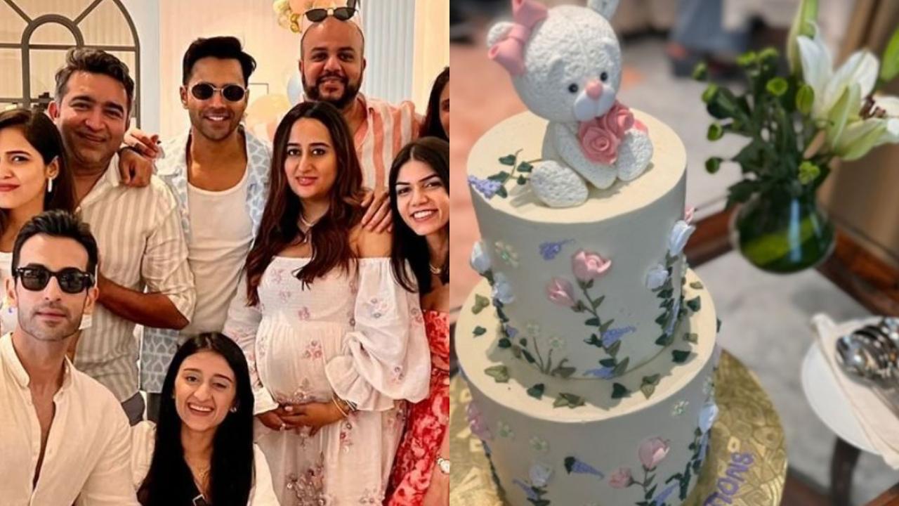 Step inside Varun Dhawan, Natasha Dalal's baby shower with a teddy bear cake 