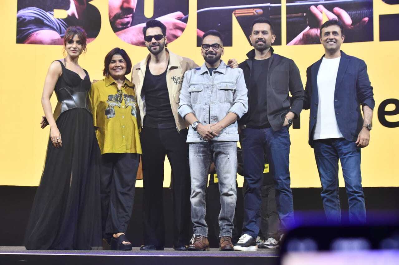 The whole team of 'Citadel Honey Bunny' pose at the event