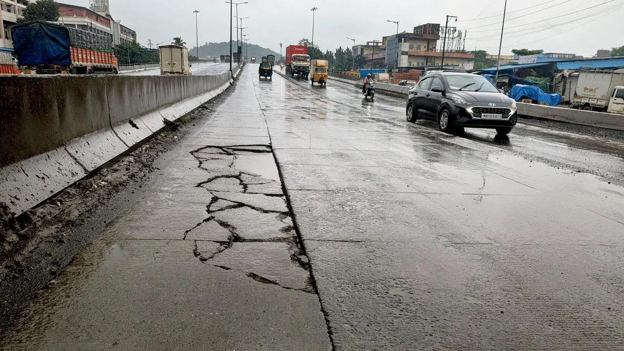 Mumbai: Rs 553 cr Naigaon-Virar fully concreted stretch develops potholes
The Mumbai-Ahmedabad stretch of road between Naigaon and Virar is once again facing criticism for poor construction quality. The newly constructed cement concrete road is already showing signs of wear, with cracks and potholes developing. Commuters and motorists have raised concerns, suggesting that substandard materials may have been used. Read more.