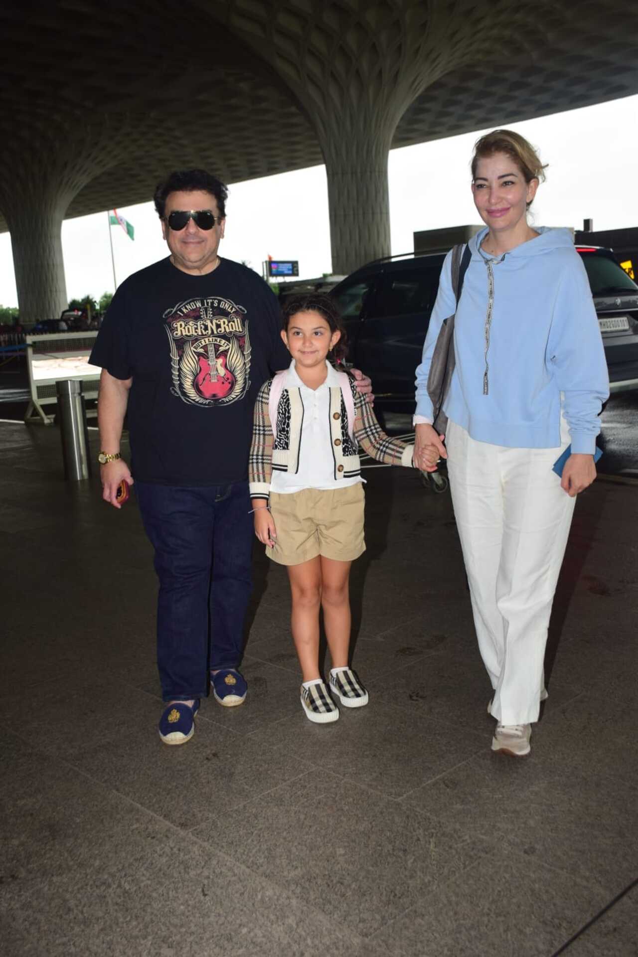 Adnan Sami spotted at Mumbai airport with his family