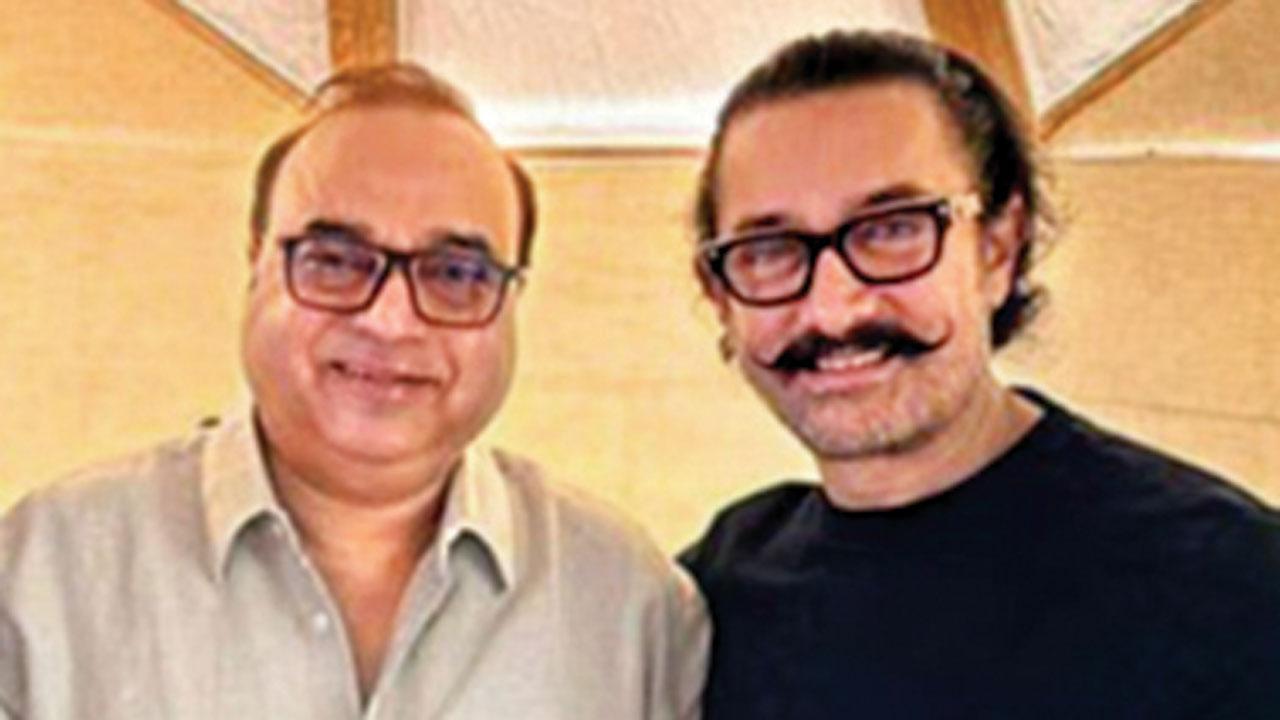 Rajkumar Santoshi and Aamir Khan