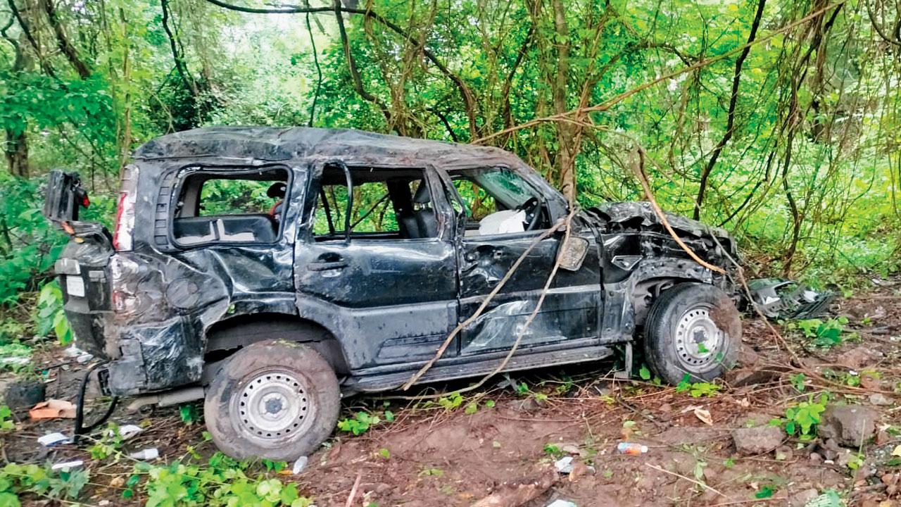 Locals gather at the accident site 