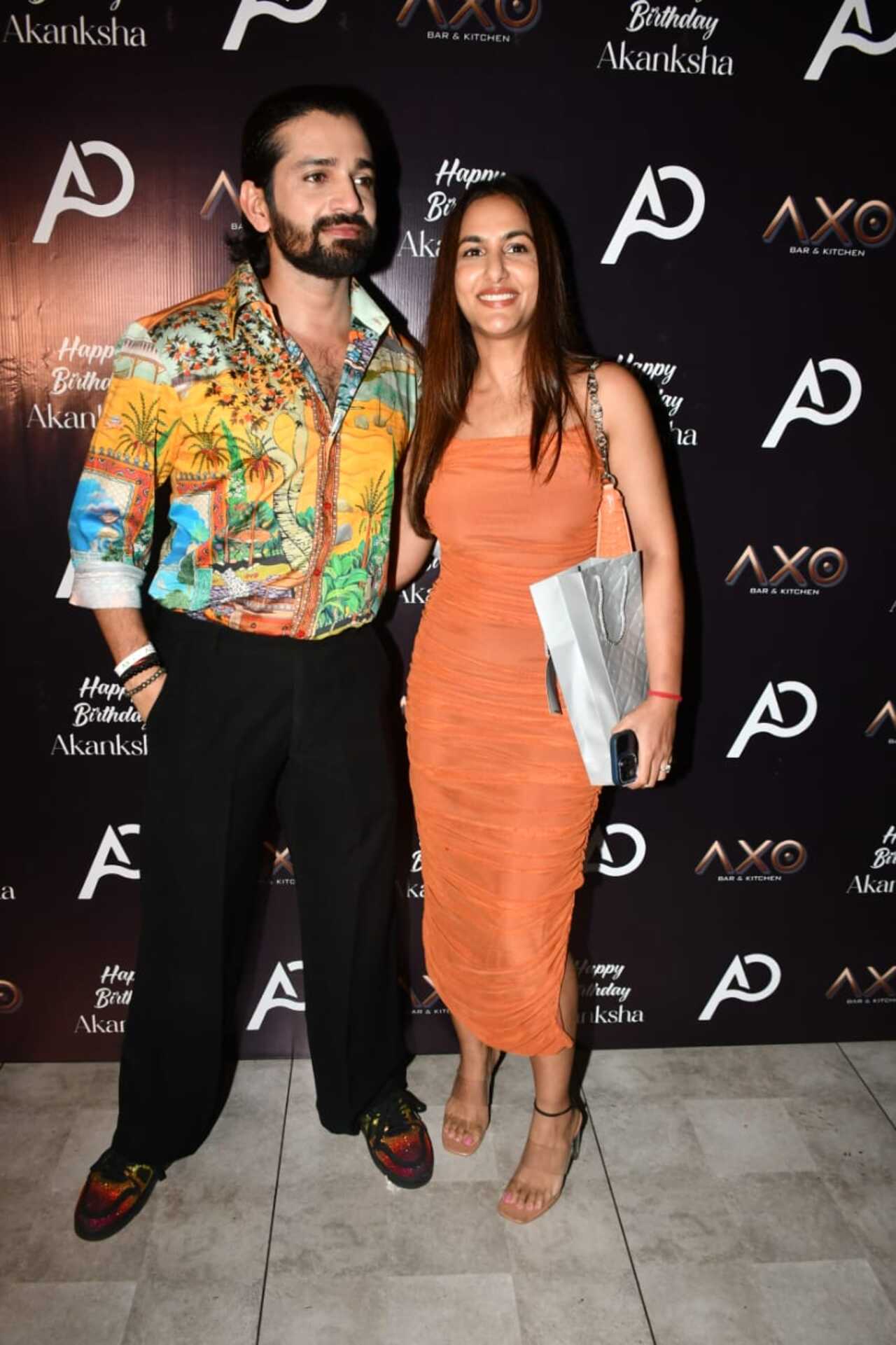 Vishal Singh wore a funky shirt for attending the birthday bash of Akanksha 