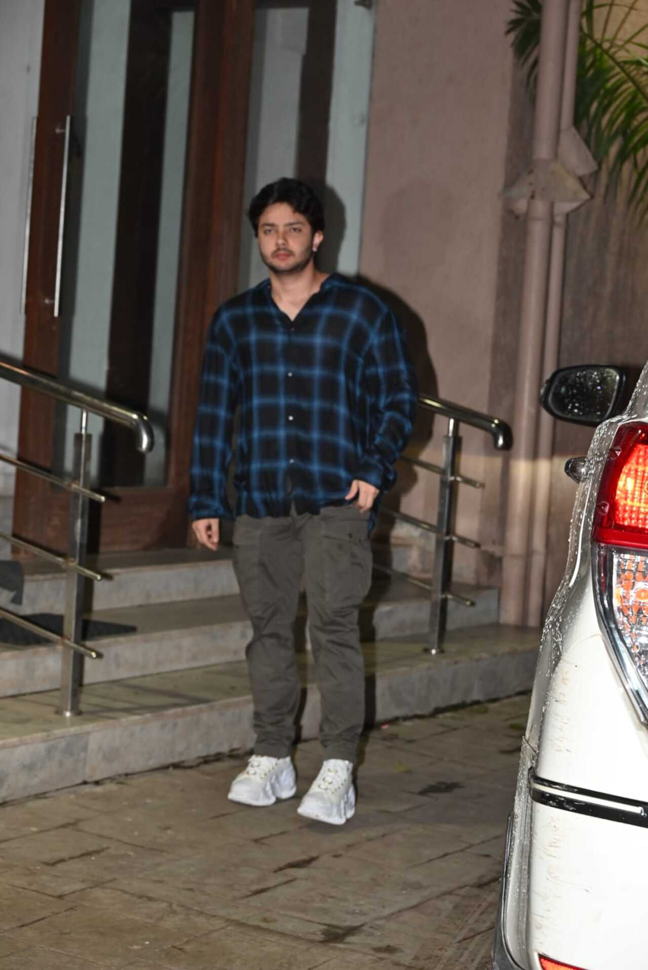 Nirvaan Khan wore a checkered shirt with simple pants