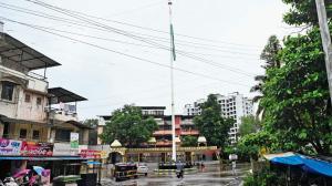 Zenda Chowk in Badlapur West, where a Dahi Handi event is organised every year by BJP leader Rajendra Ghorpade, wore an empty look on Tuesday. Pics/Sayyed Sameer Abedi