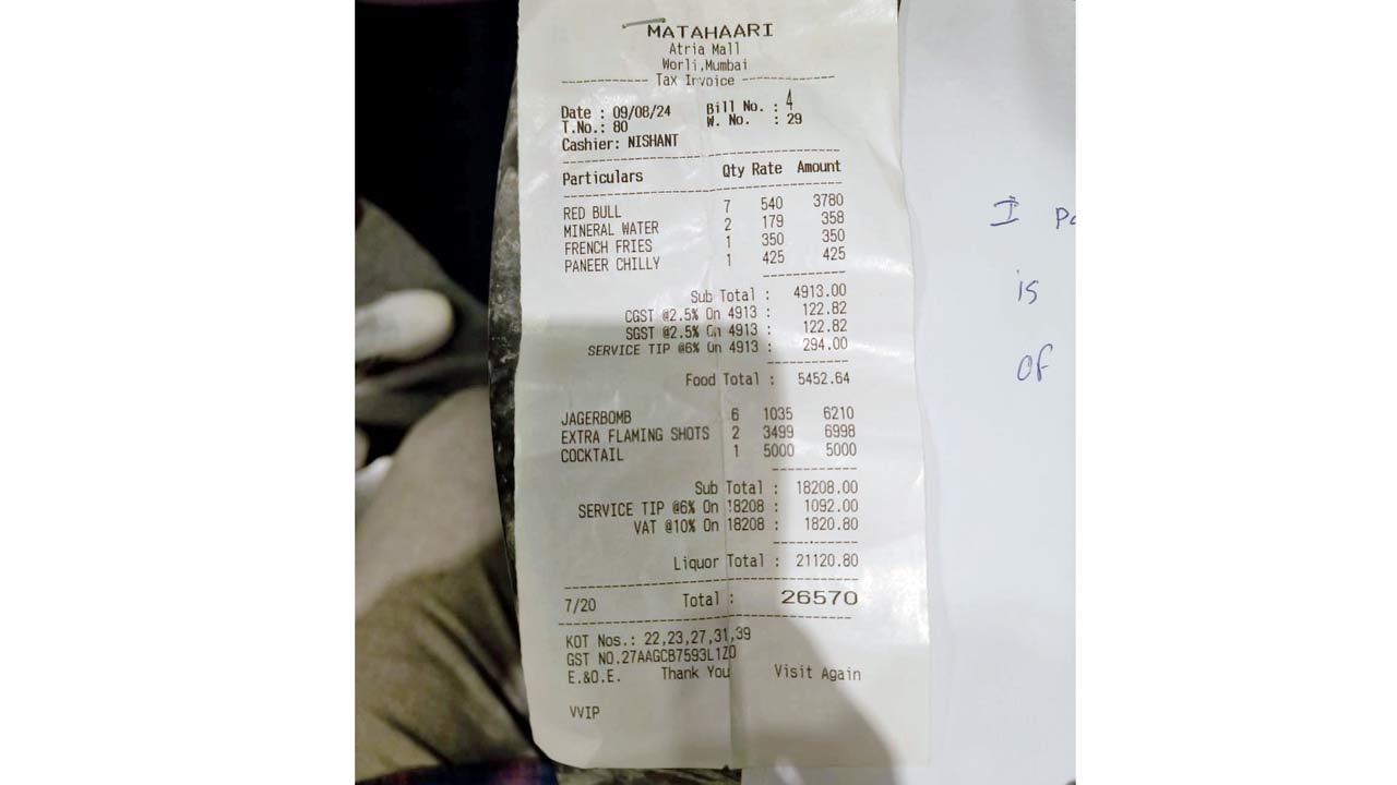 The woman escaped after  the reporter was presented a R26,570 bill