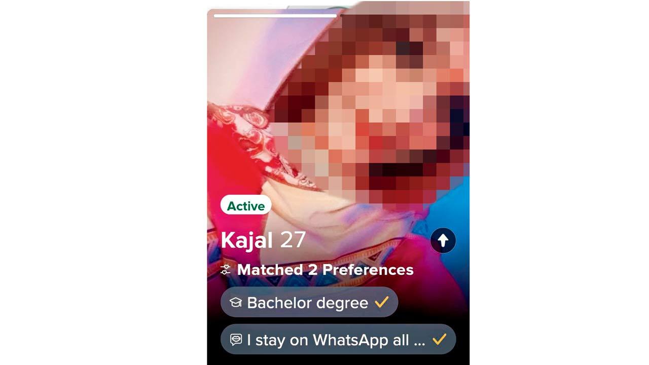 The woman re-emerged as Kajal on Tinder after the date