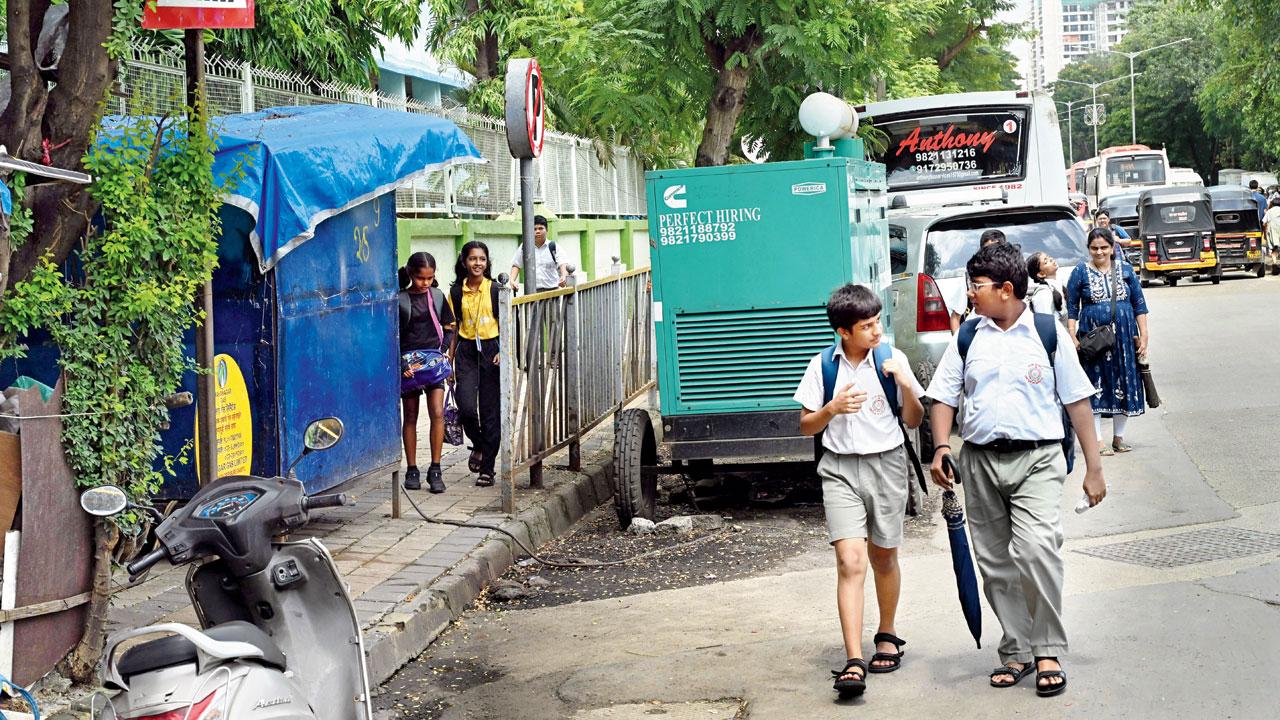 The open gutters pose a risk to students