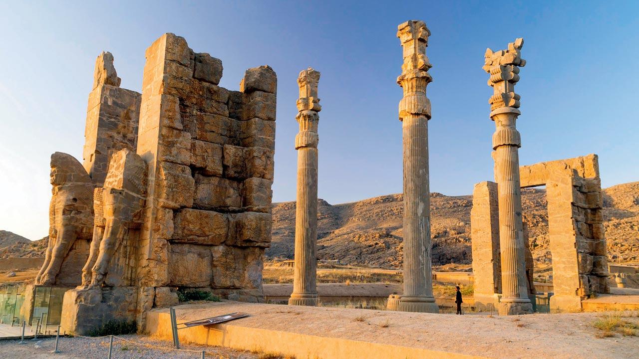 The ruins of Persepolis, the ceremonial capital of the Achaemenians— the earliest Zoroastrians—in ancient Iran, is a symbol of how the community has lived through multiple destructions but rebuilt itself each time