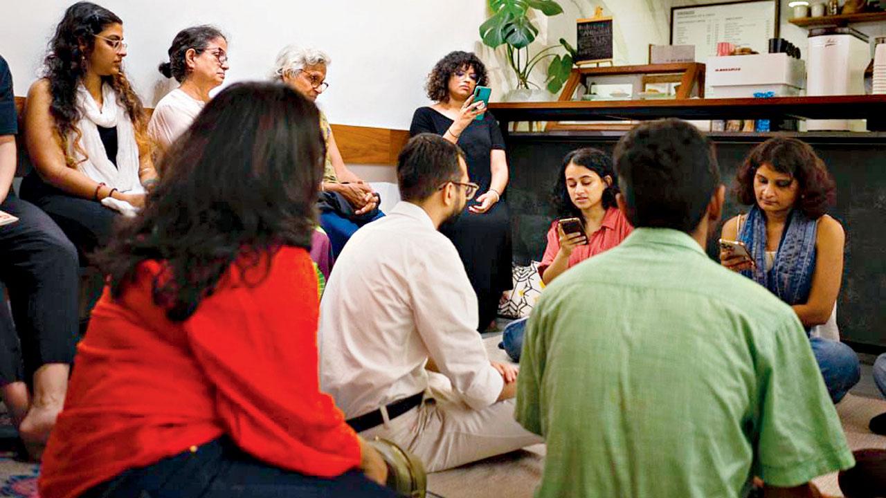 A previous gathering for Gaza at the gallery’s Bandra venue 