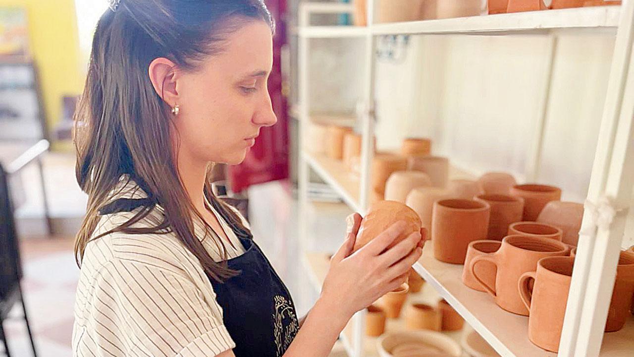  Studio time starts with a session in hand-sculpting and Cynthia fires up the final pieces and ships them over
