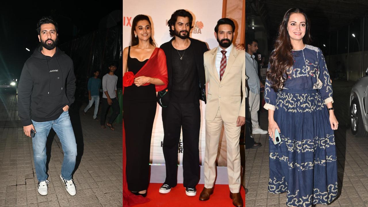 Phir Aayi Haseen Dillruba Screening: Kaushal parivaar poses on red carpet