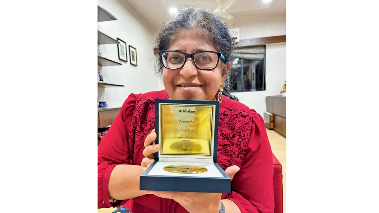 Hemal Ashar with the medallion