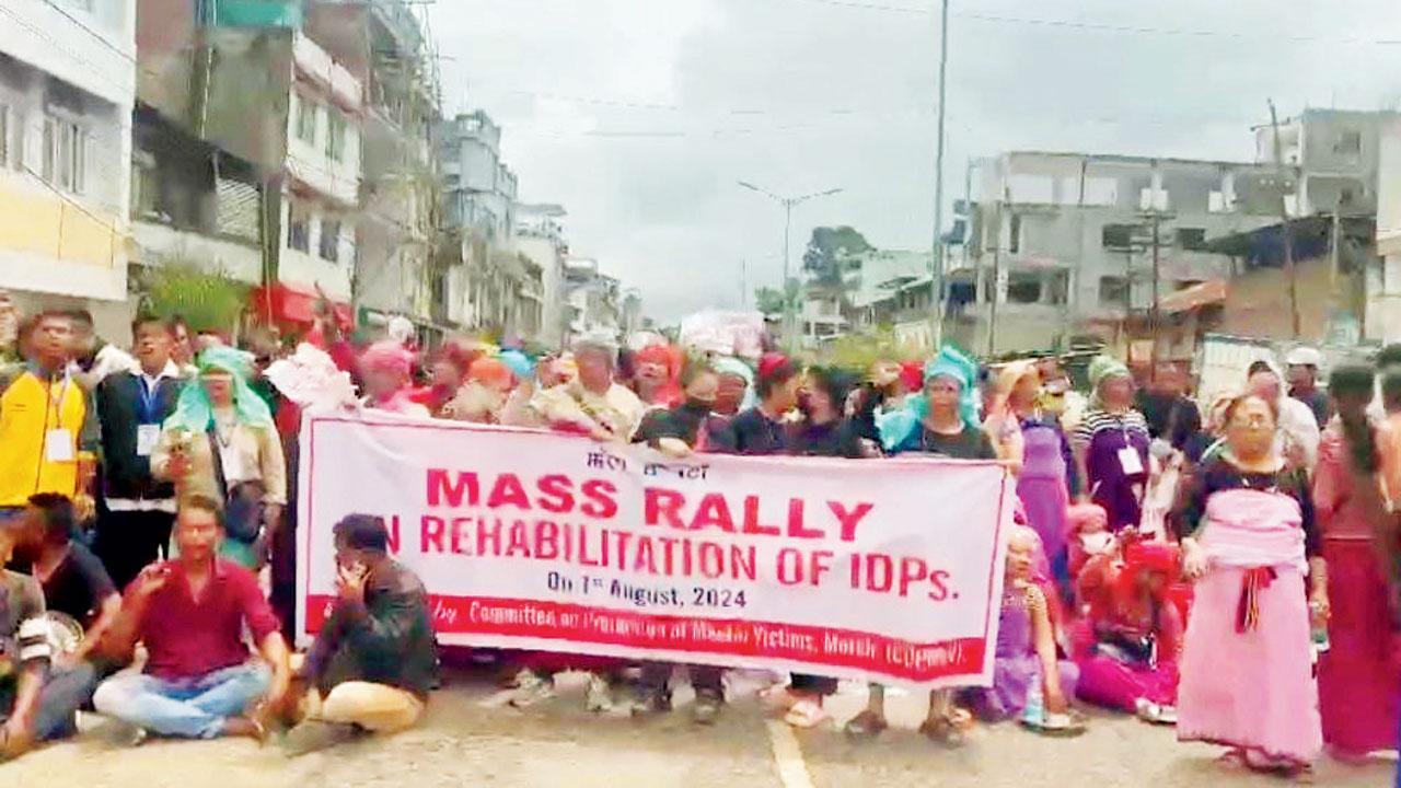 IDPs protest and clash with security forces over ethnic violence in Manipur