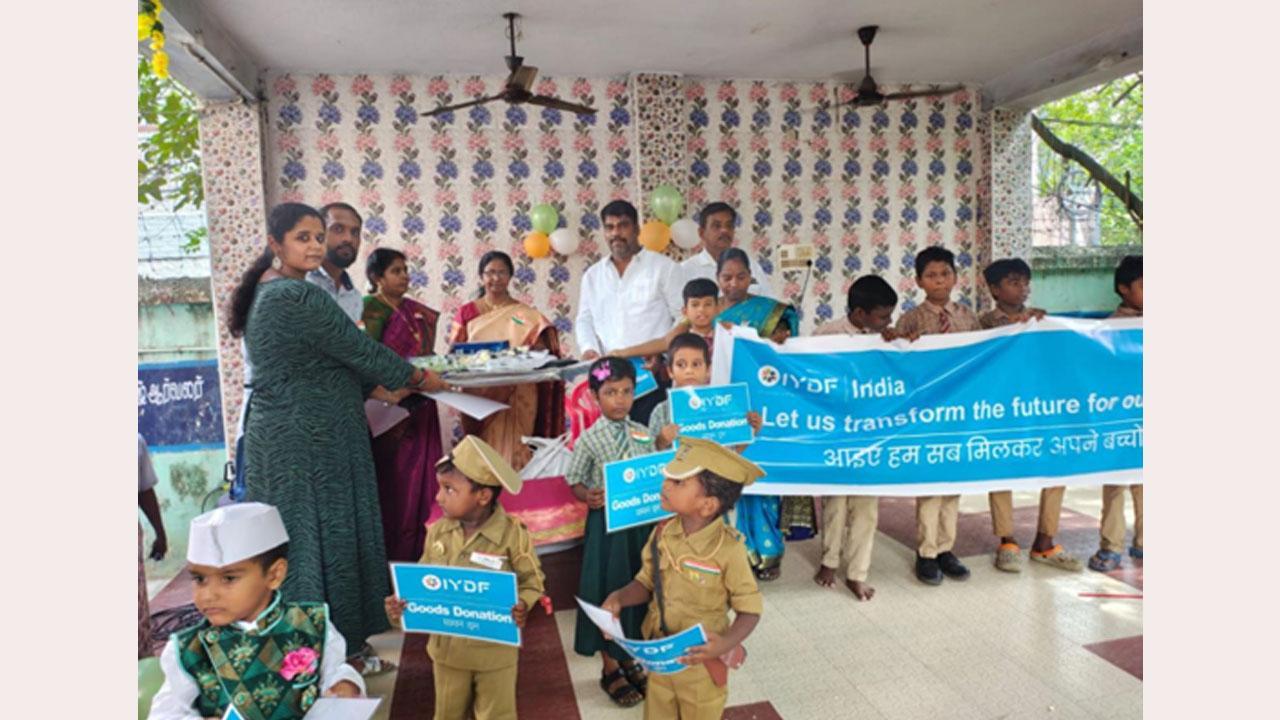IYDF and Maya Ink Tattoo Studio Bring Sports Equipment and Compassion to Chennai Middle School Students