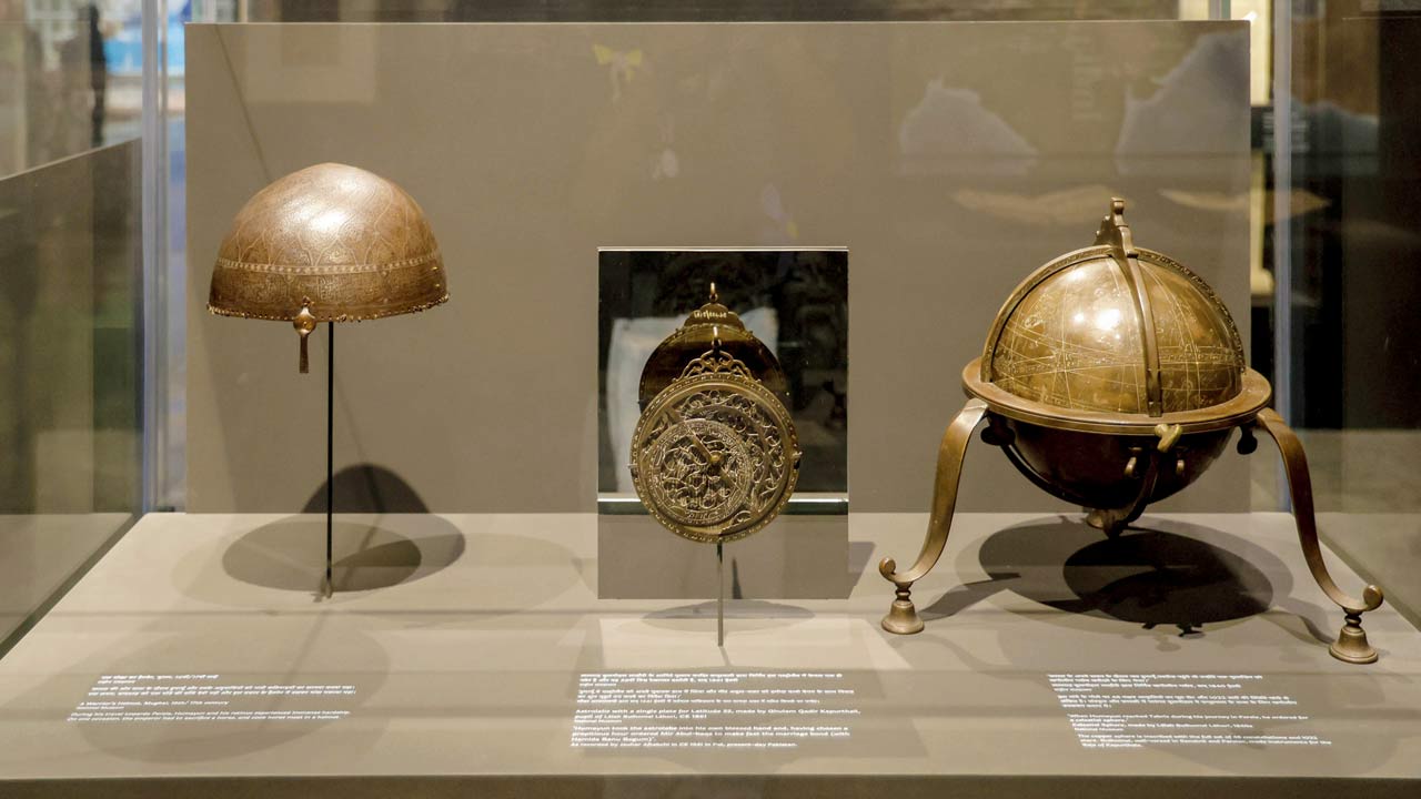 4 An astrolabe, a celestial sphere and a helmet—all symbols of Humayun’s travels, beliefs and life  