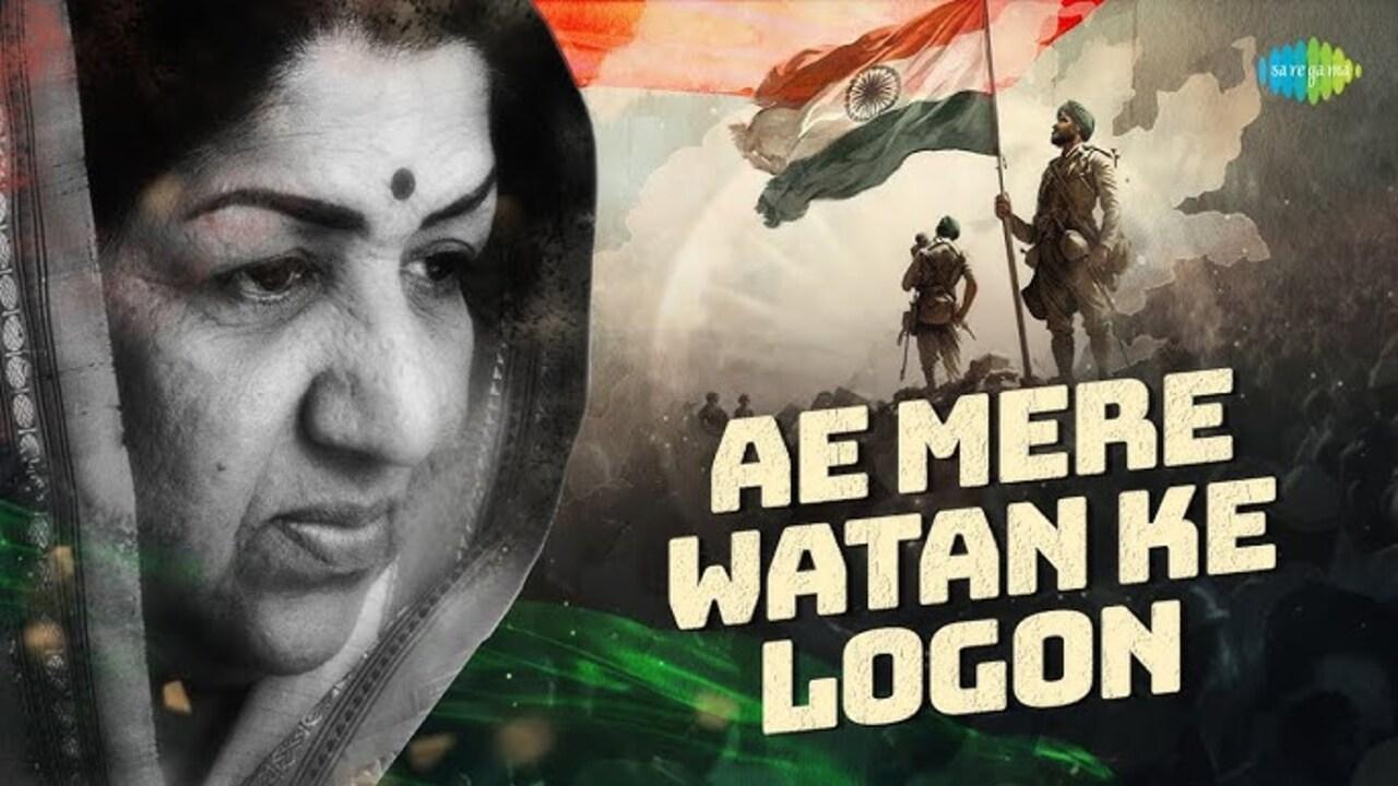 Ae Mere Watan Ke Logo, sung by Lata Mangeshkar, was written by Kavi Pradeep. It honors the sacrifices of Indian soldiers and evokes a sense of national pride