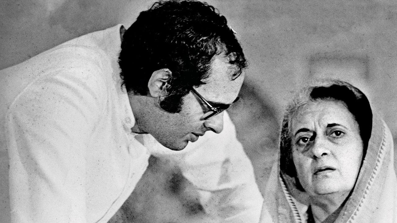 Sanjay Gandhi with Indira Gandhi