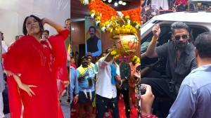 Celebs at Dahi Handi celebration. (Pic/Viral Bhayani and Suniel Shetty)