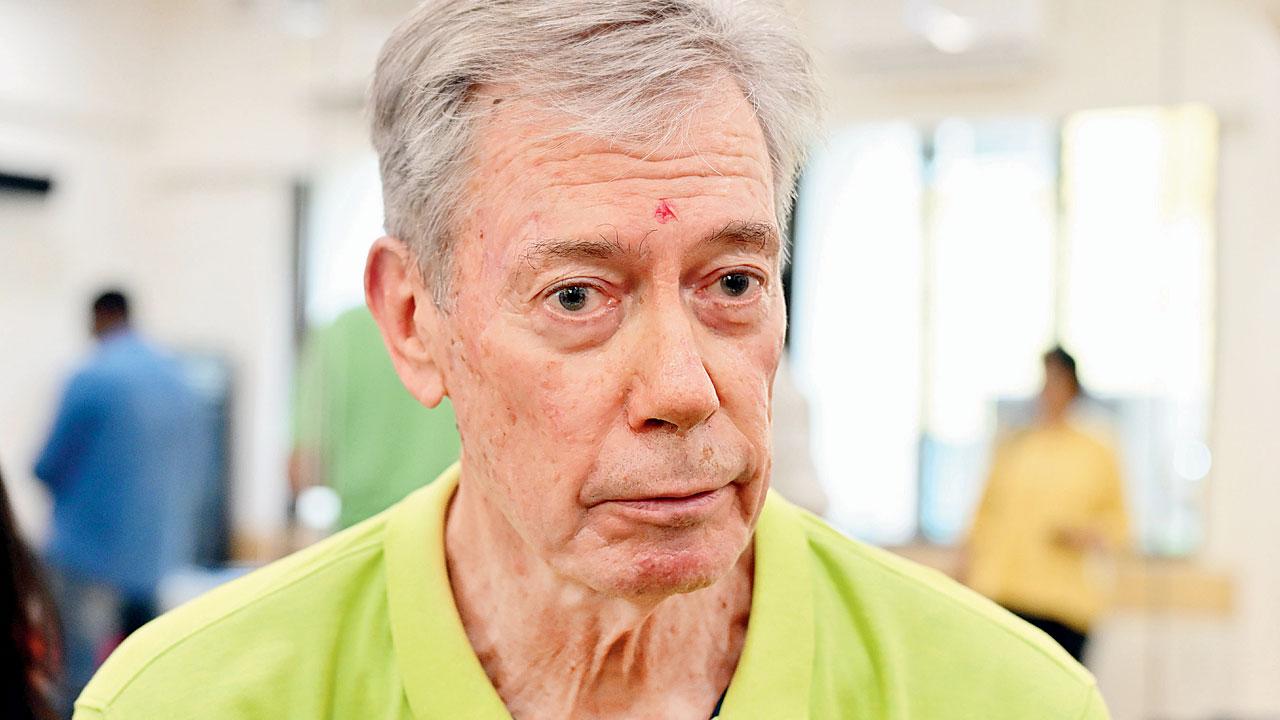John Buchanan at CP Goenka International School, Andheri, yesterday. Pic/Shadab Khan