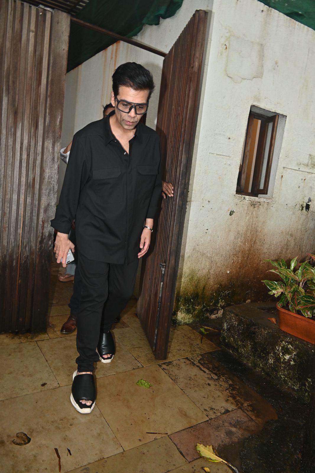 Karan Johar was among those who attended the ceremony held for the departed soul
