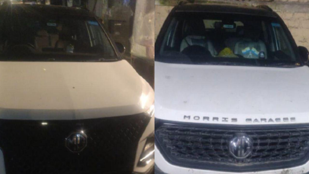 Luxury cars seized by the Mumbai Crime Branch/ Sourced Photo