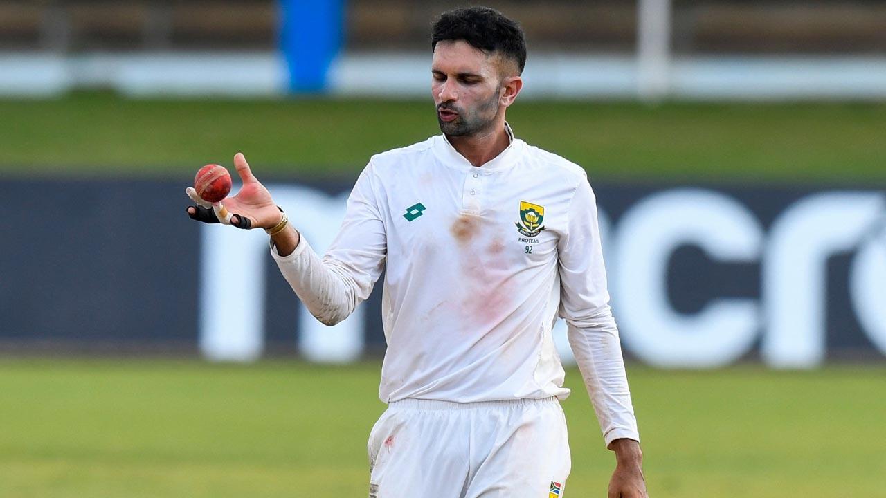 South Africa's Keshav Maharaj restricts West Indies in rainy third day of Test