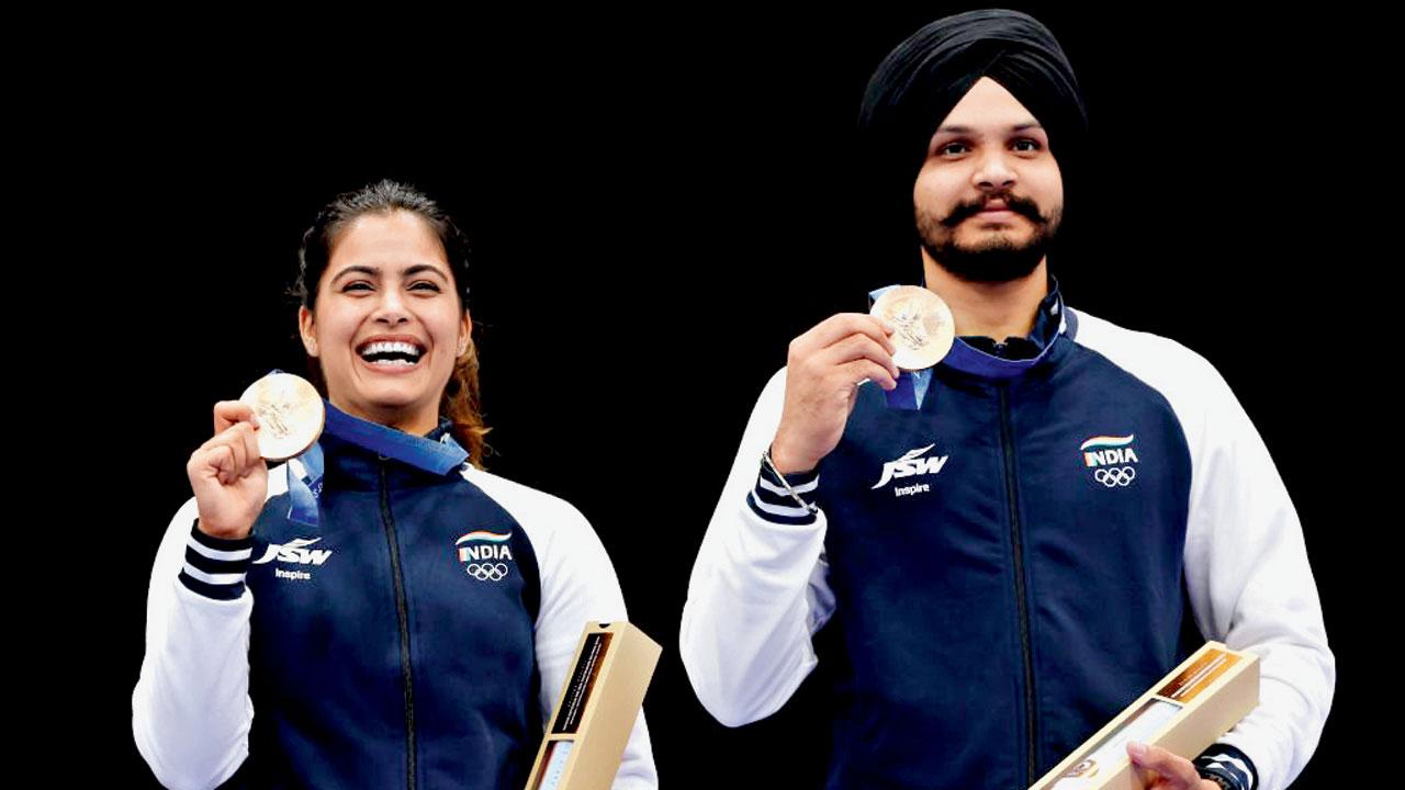 Bronze: Manu Bhaker (2) and Sarabjot Singh (shooting)