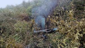 In Photos: Five killed in helicopter crash in mountains northwest of Nepal