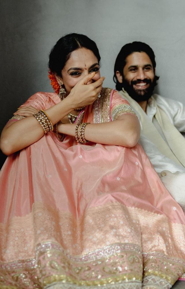 Naga Chaitanya and Sobhita Dhulipala got engaged in an intimate ceremony at Sobhita’s Hyderabad residence
