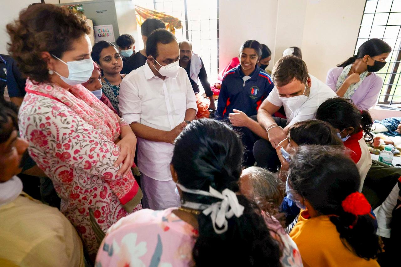 AICC general secretary and Alappuzha MP K C Venugopal and various other Congress leaders were also accompanying them