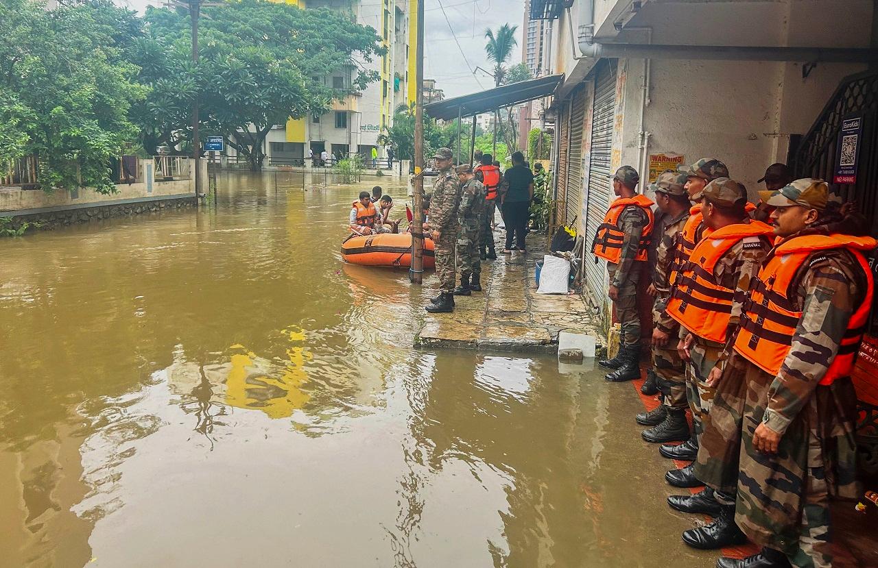 In view of the discharge of water from the Khadakwasla, Mulshi, Pavana and other dams in the Pune region, Maharashtra Chief Minister Eknath Shinde directed authorities to be alert and shift people from dangerous zones to safer places with the assistance of NDRF, SDRF and the Army, if needed