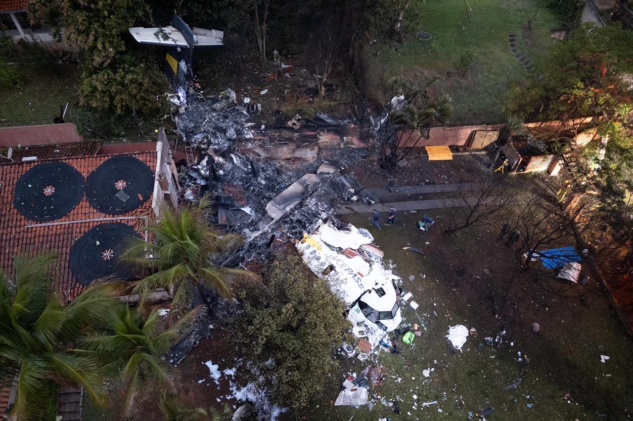 The airline Voepass said that its plane, an ATR 72 twin-engine turboprop, was headed for Sao Paulo's international airport Guarulhos with 57 passengers and 4 crew members aboard when it crashed in Vinhedo. It provided a flight manifest with passenger names, but not their nationalities. A prior statement had said there were 58 passengers