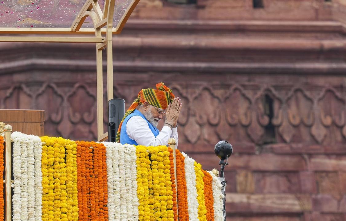 In Photos: PM Modi unfurls national flag from ramparts of Red Fort on I-Day