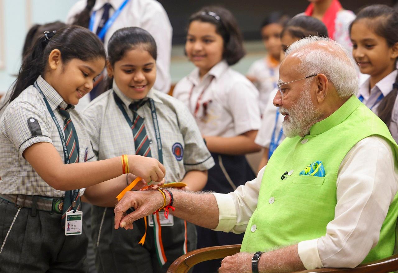 Earlier today, PM Modi greeted people on the occasion of Raksha Bandhan and prayed for everyone's happiness and prosperity