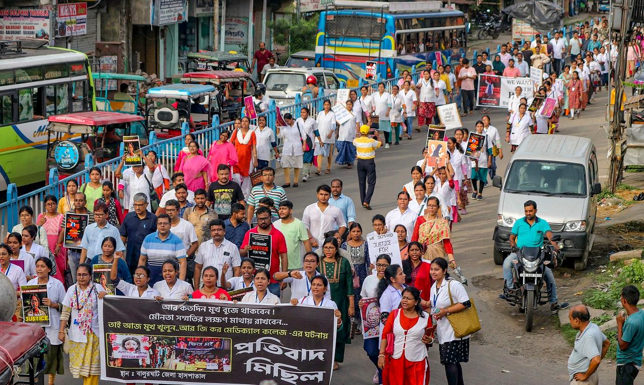As per their demand, Kar Medical College and Hospital's former principal doctor Sandip Ghosh, who was shifted to Calcutta National Medical College and Hospital as its principal, was also removed from that position, Health Secretary NS Nigam said