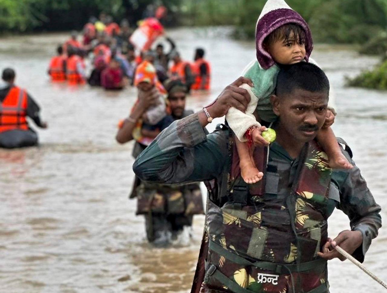 Following a request from the Gujarat government, six columns of the Indian Army are conducting rescue operations in the worst-affected areas as the flood-like situation persists in parts of the state due to incessant rainfall