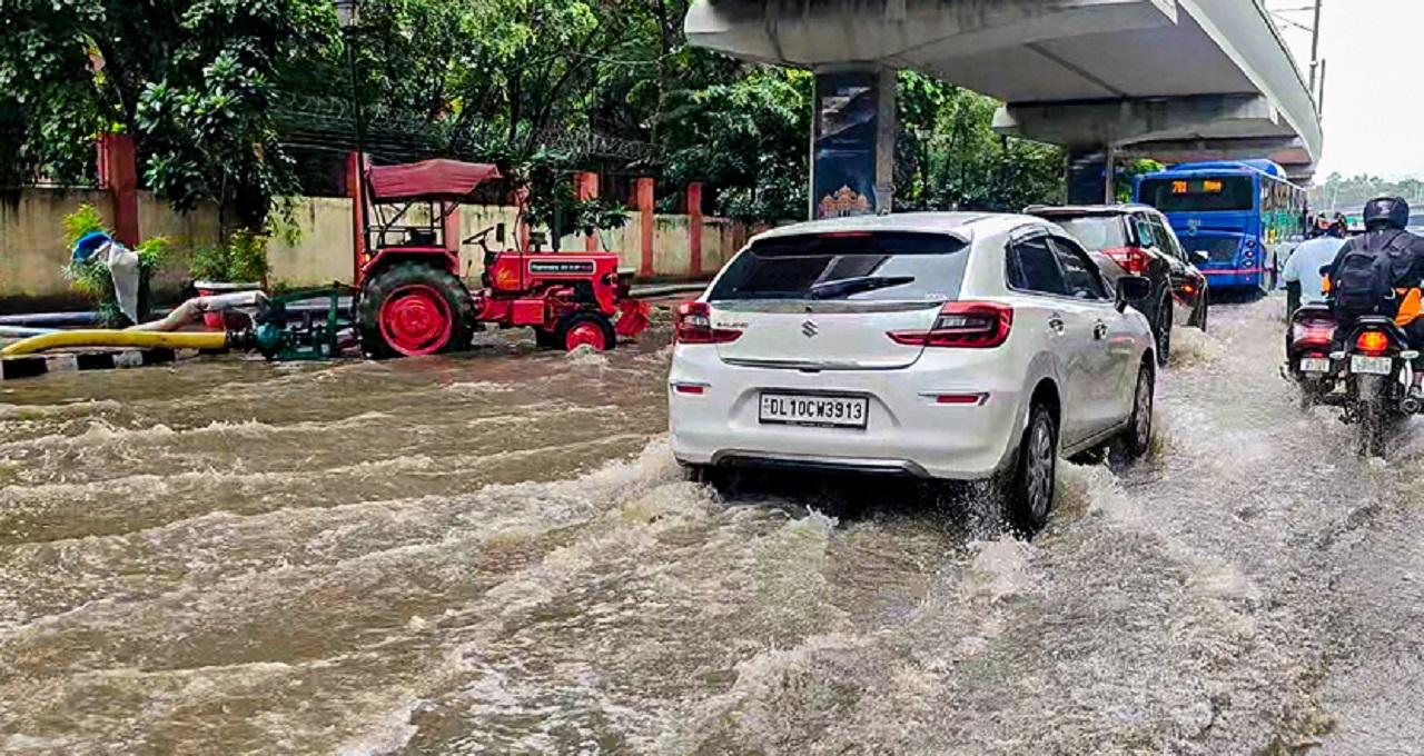 Waterlogging was reported in Bhuj on Friday following heavy rainfall in the region