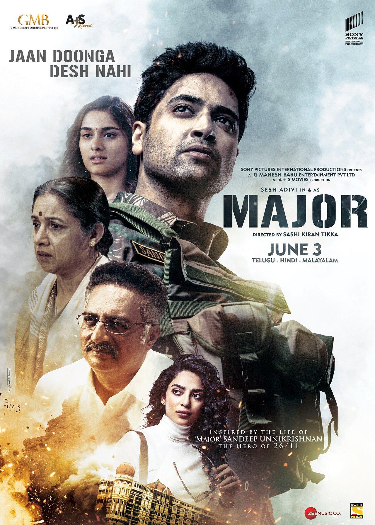 Based on the life of Major Sandeep Unnikrishnan, this biographical drama chronicles his heroic actions during the 2008 Mumbai attacks. The film pays tribute to his bravery and sacrifice and stars Adivi Sesh in the lead role