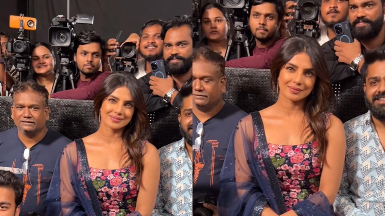 Watch! Priyanka Chopra turns heads with stunning Sabyasachi suit, poses with paparazzi in viral video